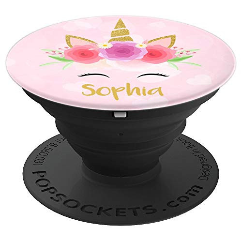 Sophia Personalized Name Unicorn Pop Socket Gift For Girls - PopSockets Grip and Stand for Phones and Tablets Sophia Personalized Name Unicorn Pop Socket Gift For Girls - PopSockets Grip and Stand for Phones and Tablets