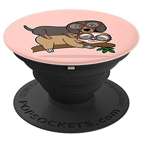 Sloth Pop-Socket Dachshund Rose Cool Cute Mothers Day G - PopSockets Grip and Stand for Phones and Tablets