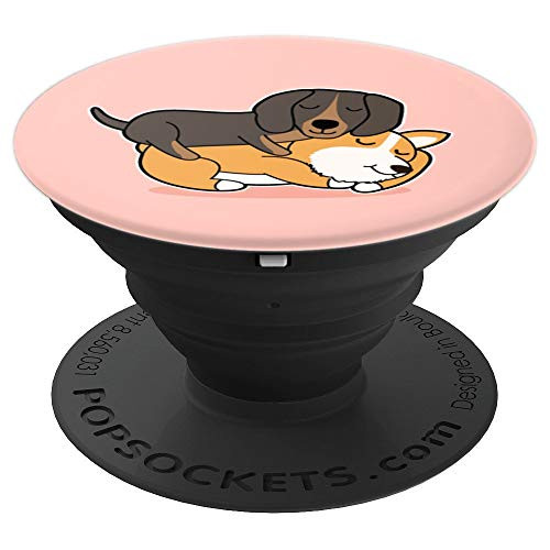 Corgi Phone-Grip Dachshund Rose Cool Cute Christmas Gift - PopSockets Grip and Stand for Phones and Tablets