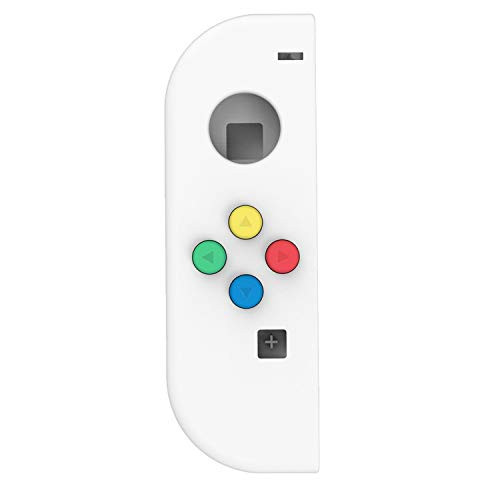 Yawenner NS Joycon Handheld Controller Housing, DIY Replacement Shell Case for Nintendo Switch Joy-Con (Left Only) Without Electronics (Left White)