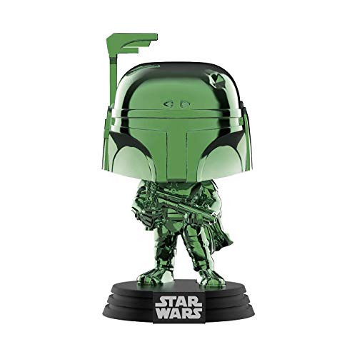 Funko 41901 Pop Disney: Star Wars - Boba Fett (Green Chrome) Summer Convention, Amazon Exclusive, Multicolor