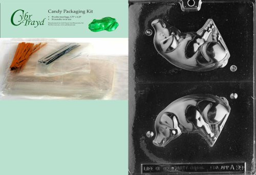 Cybrtrayd MdK50-A099 3D Sitting Pig Animal Chocolate Candy Mold with Packaging Kit