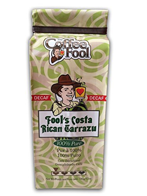 The Coffee Fool Fool's Decaf Costa Rican Tarrazu Whole Bean Coffee, 12 Ounce The Coffee Fool Fool's Decaf Costa Rican Tarrazu Whole Bean Coffee, 12 Ounce