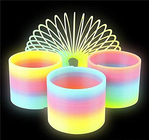 Rhode Island Novelty 80mm Glow in Dark Magic Coil Spng Pack of 10