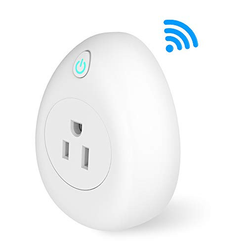 Colawind Wifi Smart Plug Smart wifi wireless timing socket smart home phone remote control switch smart socket Google Home Smart socket usb socket voice mobile phone WIFI control plug (White)