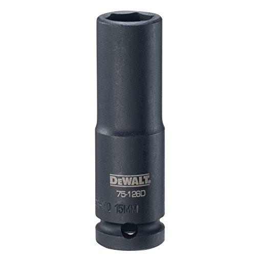 DEWALT DWMT75126OSP 6 Point 1/2" Drive Deep Impact Socket 15MM