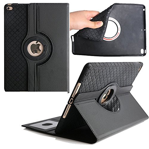 iPad 9.7 2018/2017 Case Cover, Dream Wings 360 Degrees Rotating Multi Angles Stand with Auto Sleep/Wake Smart Case for Apple iPad 9.7 inch 2017 and New iPad 9.7 2018 Model(iPad 2018/2017 9.7, Black)