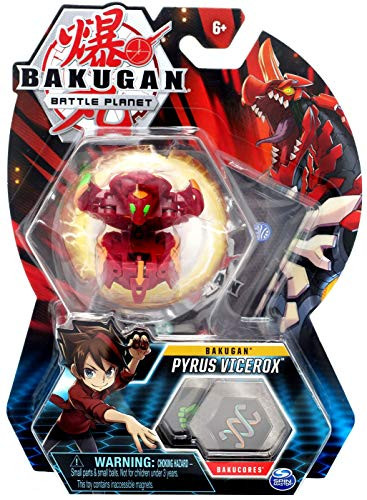 Bakugan, Pyrus Vicerox, 2-inch Tall Collectible Transforming Creature, for Ages 6 and Up