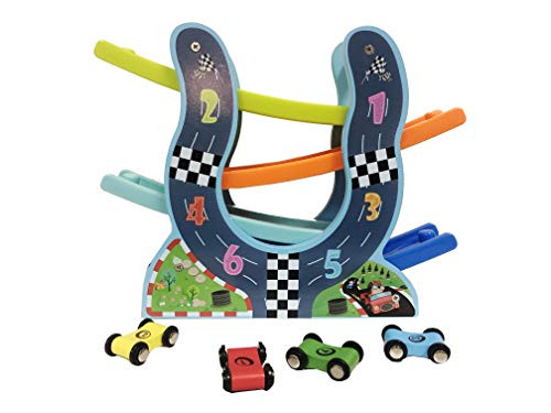 Present Avenue Toddler Toys for 1 2 Year Old Boy and Girl Gifts Wooden Race Track Car Ramp Racer with 4 Mini Cars Present Avenue Toddler Toys for 1 2 Year Old Boy and Girl Gifts Wooden Race Track Car Ramp Racer with 4 Mini Cars