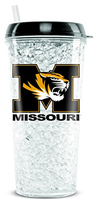 NCAA Missouri Tigers 16oz Crystal Freezer Tumbler with Lid and Straw NCAA Missouri Tigers 16oz Crystal Freezer Tumbler with Lid and Straw