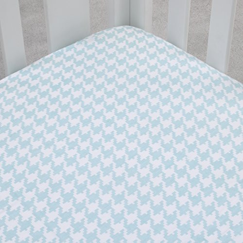 NoJo NoJo - Roar - Crib Sheet, Black, White, Aqua