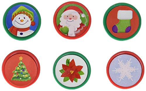 Multi Colored Christmas Stamp Set | Party Favor | 72 Ct