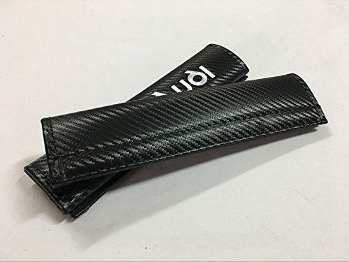 Hongyingcar 2pcs Car Seat Belt Carbon Fiber Cover Shoulder Pad Cushion for Audi