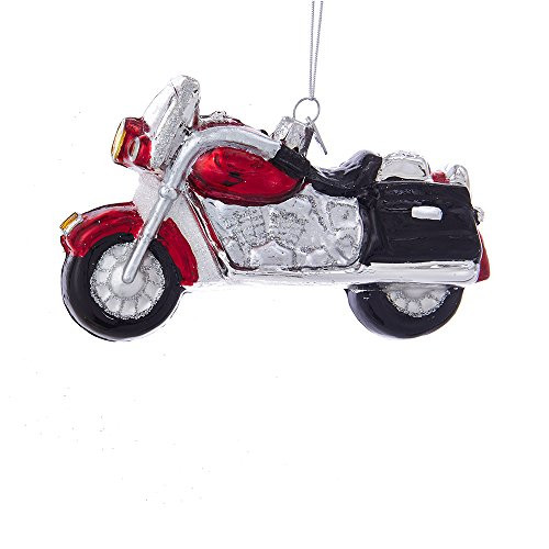 Kurt Adler Noble Gems Motorcycle Glass Ornament