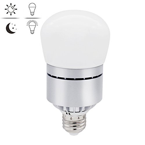LED Light Bulbs, Dusk to Dawn Sensor Lights Bulb - Smart Lighting Lamp 12W 1200LM E26/E27 Socket with Auto On/Off Indoor Outdoor Security Light for Porch Garage Driveway Yard Patio (Warm White)