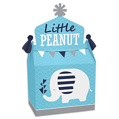Big Dot of Happiness Blue Elephant - Treat Box Party Favors - Boy Baby Shower or Birthday Party Goodie Gable Boxes - Set of 12 Big Dot of Happiness Blue Elephant - Treat Box Party Favors - Boy Baby Shower or Birthday Party Goodie Gable Boxes - Set of 12