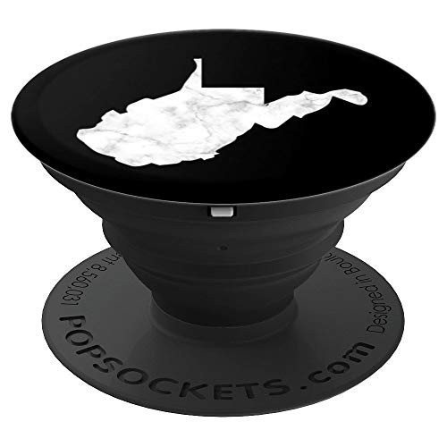 White Marble West Virginia WV State Map Art - PopSockets Grip and Stand for Phones and Tablets White Marble West Virginia WV State Map Art - PopSockets Grip and Stand for Phones and Tablets