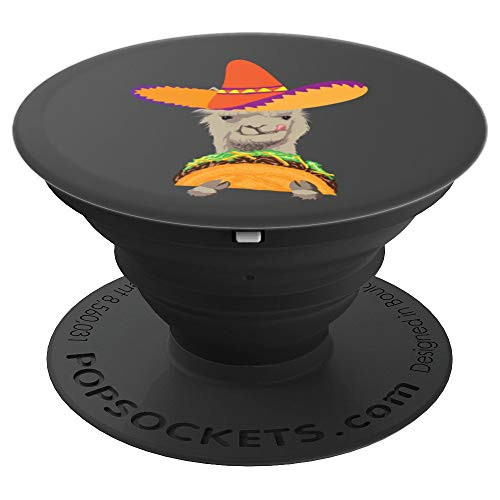 Llama Eating Taco Art | Cool Mexican Alpaca Funny Gift - PopSockets Grip and Stand for Phones and Tablets Llama Eating Taco Art | Cool Mexican Alpaca Funny Gift - PopSockets Grip and Stand for Phones and Tablets