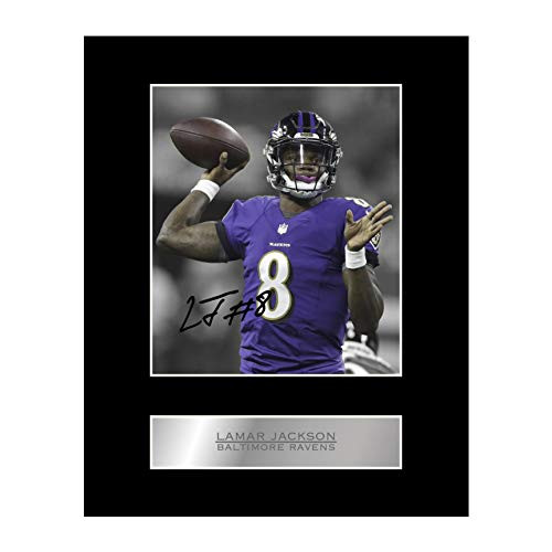 Lamar Jackson Signed Mounted Photo Display Baltimore Ravens #01 NFL Printed Autograph Gift Picture Print