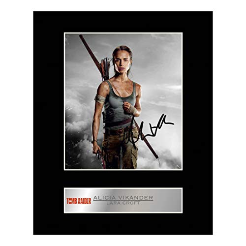 iconic pics Alicia Vikander as Lara Croft Signed Mounted Photo Display Tomb Raider Autographed Gift Picture Print iconic pics Alicia Vikander as Lara Croft Signed Mounted Photo Display Tomb Raider Autographed Gift Picture Print