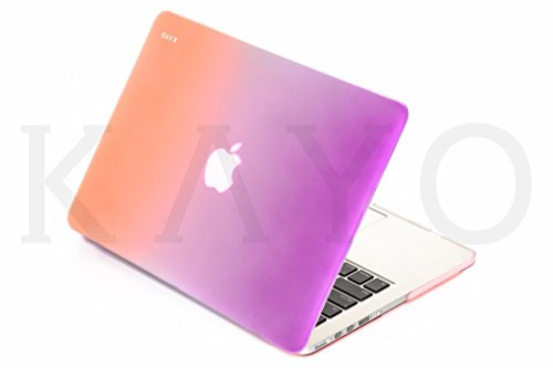 KAYO - Rubberized Hard Case for Older MacBook Pro 13.3" with Retina Display A1502 / A1425 13-inch Shell Plastic Cover - (Rainbow Burst)
