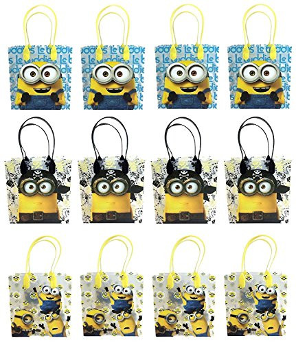 12pcs Despicable Me Minions Party Favor Supplies Goody Loot Gift Favor Bags