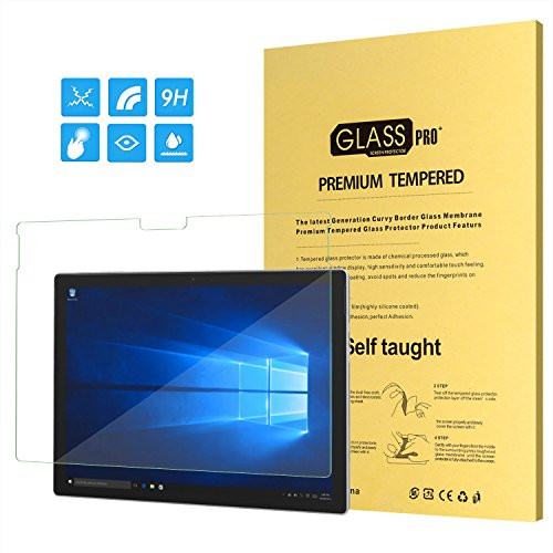 MoKo New Surface Pro 2017/Pro 4/Pro 7/Pro LTE Screen Protector, Scratch Terminator Premium HD Clear 9H Hardness Tempered Glass Screen Protector Film for Microsoft Surface Pro 2017,Pro 4,Pro LTE 12.3"