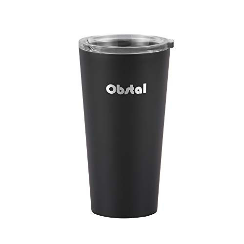 Obstal Stainless Steel Insulated Tumbler with Lid, 16 oz Travel Mug Gift Double Wall Vacuum Insulated Coffee Cup?Black