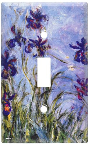 Art Plates - Monet: Irises Switch Plate - Single Toggle