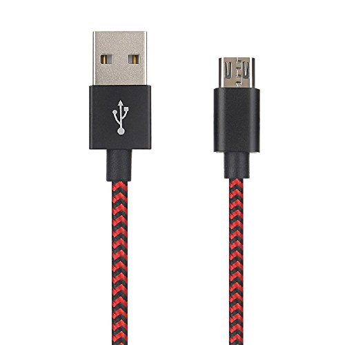PLUSMI Micro USB Cable Android, 3ft Micro USB Cables Tangle-free Braided USB2.0 data transfer and Charging Cables for Samsung, HTC, Motorola, Nokia, Kindle, MP3, Tablet and more (Black&White)