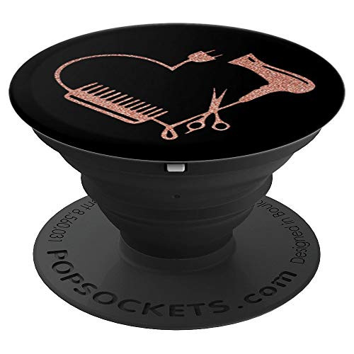 Rose Gold, Beautician, Hair Stylist, Hairdresser, Barber - PopSockets Grip and Stand for Phones and Tablets Rose Gold, Beautician, Hair Stylist, Hairdresser, Barber - PopSockets Grip and Stand for Phones and Tablets