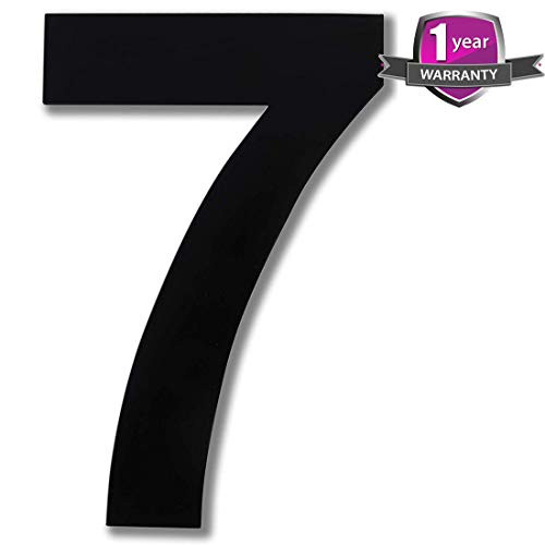 House Number, 6" Home Address Decor, Outdoor Door Number, Modern Black Address Number, Road Sign, 304 Brushed Stainless Steel, Floating Appearance Customized Address Sign for Home Hotel Office