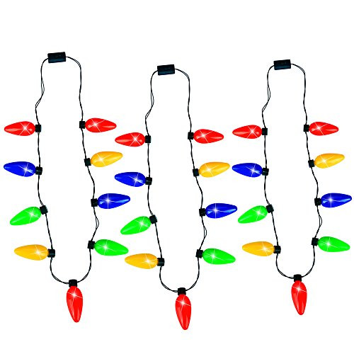 KSPOWWIN Christmas Necklace Lights Necklace LED Bulb Necklace Party Favors Ugly Xmas Party ( 3 Pack ) KSPOWWIN Christmas Necklace Lights Necklace LED Bulb Necklace Party Favors Ugly Xmas Party ( 3 Pack )