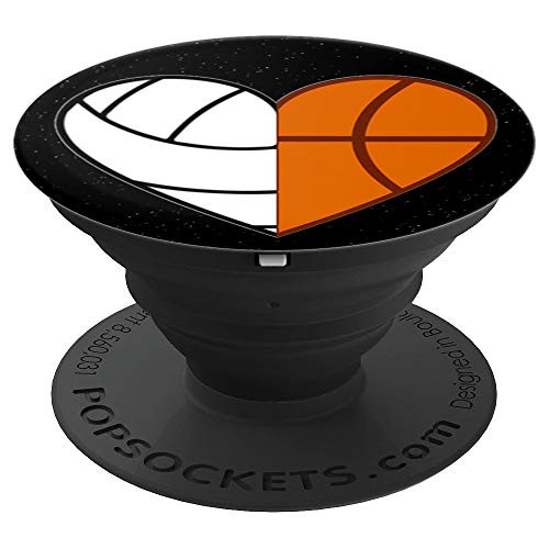 Black Volleyball Basketball Heart Sports Player Teen Girls PopSockets Grip and Stand for Phones and Tablets Black Volleyball Basketball Heart Sports Player Teen Girls PopSockets Grip and Stand for Phones and Tablets