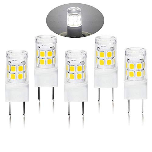 G8 LED Light Bulb 3 Watts Daylight White - G8 Base Bi-pin Xenon JCD Type LED 120V 20W Halogen Replacement Bulb for Under Counter Kitchen Lighting, Under-Cabinet Light.Pack of 5 (G8 17CW)