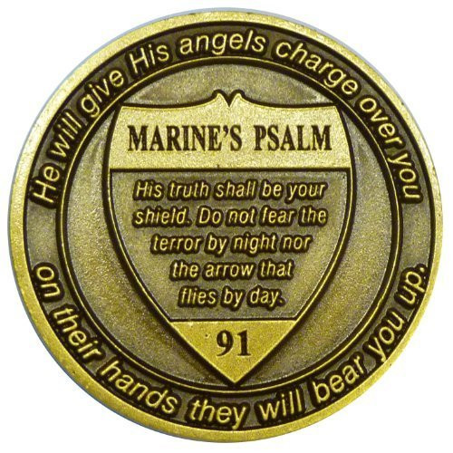 Marine's Psalm Challenge Coin by 4writestuff