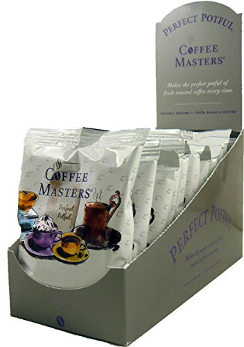 Coffee Masters Perfect Potful Almond Amaretto Ground Coffee, 1.5-Ounce Packets (Pack of 12)
