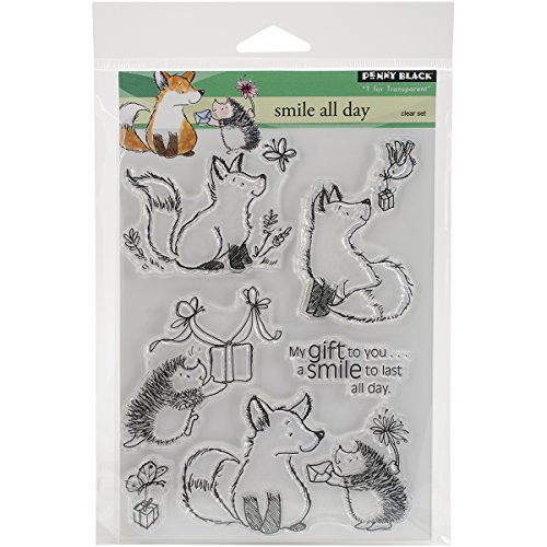 Penny Black PB30305 Smile All Day Clear Stamps Sheet, 5 x 6.5