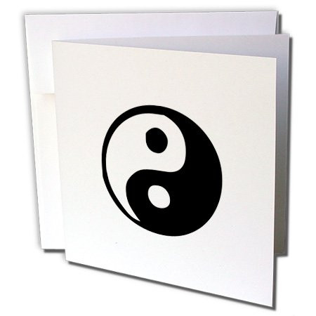 3dRose Ying Yang - Greeting Cards, 6 x 6 inches, set of 6 (gc_32854_1)