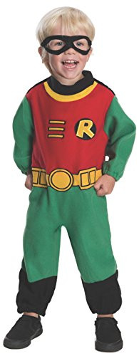 Rubie's Baby Boy's Teen Titans Robin Romper Costume, Multi, 12-24 Months