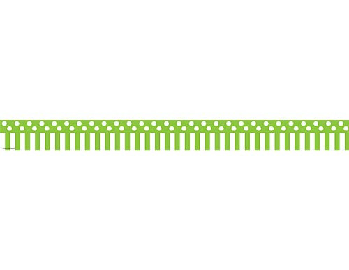 Teacher Created Resources Lime Stripes and Polka Dots Straight Border Trim (5502)