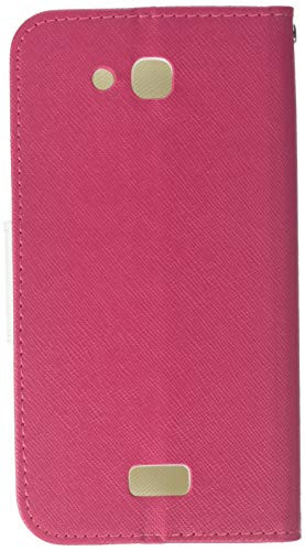 MyBat Wallet Case for KYOCERA C6740 Wave - Retail Packaging - Pink/White