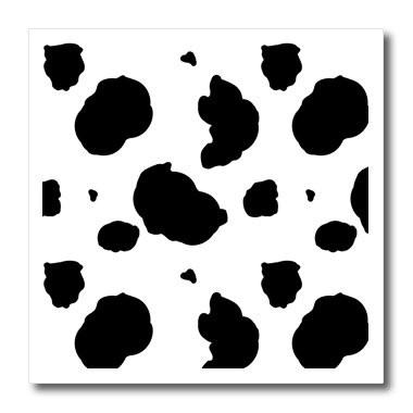 3dRose ht_164633_1 Black and White Cow Print-Iron on Heat Transfer Paper for White Material, 8 by 8-Inch