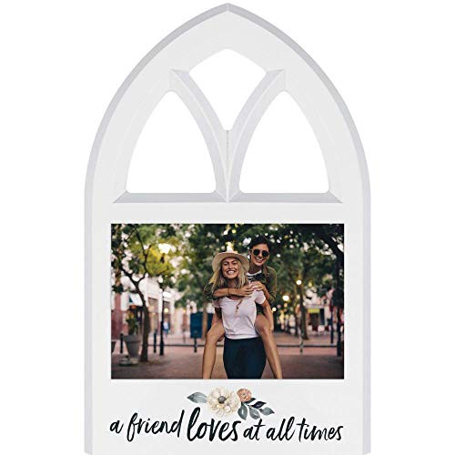 P. Graham Dunn A Friend Loves at All Times Floral 11 x 7 Wood Tabletop Window Picture Frame