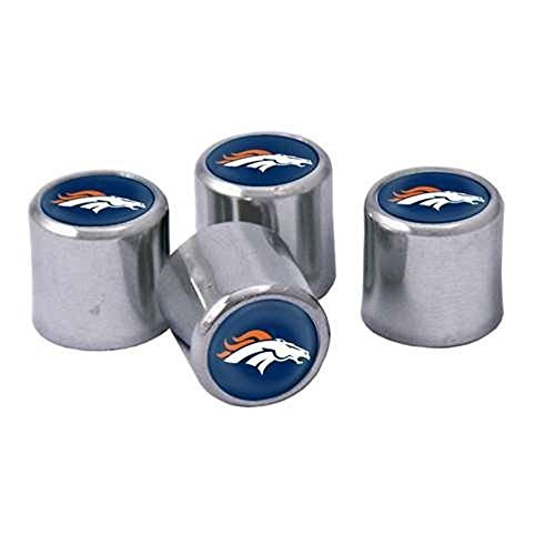 NFL Denver Broncos Chrome Finish Tire Stem Valve Caps