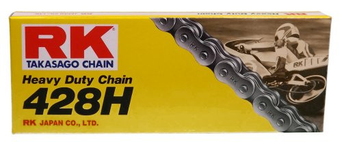 RK Racing Chain M428H-102 (428 Series) 102-Links Standard Non O-Ring Chain with Connecting Link