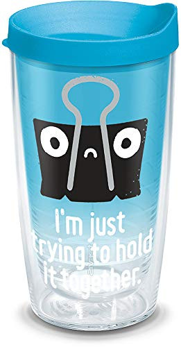 Tervis 1316136 David Olenick - Hold It Together Insulated Tumbler with Wrap and Lid, 16 oz - Tritan, Clear
