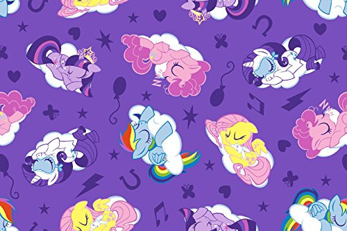 Springs Creative Products Group My Little Pony Sleeping Ponies Flannel, 42 by 43-Inch, Lavender