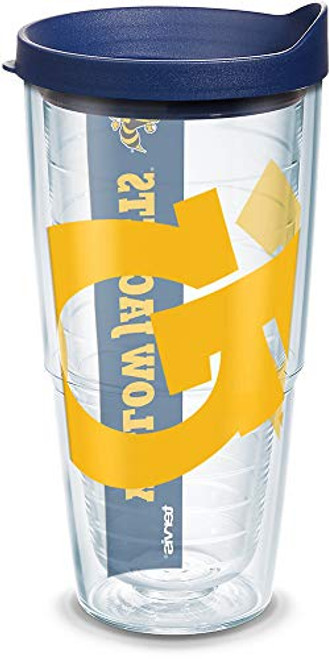 Tervis 1093046 Georgia Tech Yellow Jackets Colossal Tumbler with Wrap and Navy Lid 24oz, Clear Tervis 1093046 Georgia Tech Yellow Jackets Colossal Tumbler with Wrap and Navy Lid 24oz, Clear