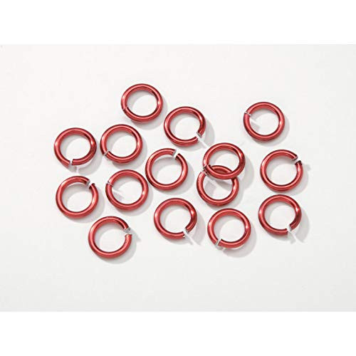 Darice Bulk Buy DIY Chain Maille Aluminum Jump Rings Ruby Red 10mm (4-Pack) BG1018